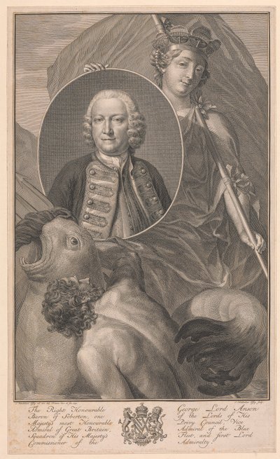 Jerzego Lorda Ansona autorstwa Jacobus Houbraken