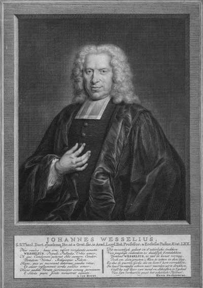 Johann Wessel, ok. 1740 r. autorstwa Jacobus Houbraken