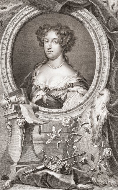 Maria II autorstwa Jacobus Houbraken