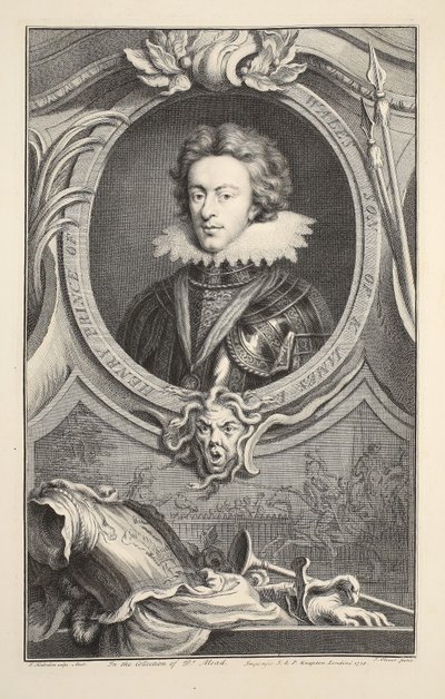 Portret Henryka, księcia Walii, ilustracja z „Heads of Illustrious Persons of Great Britain”, wyd. autor: Knapton, Londyn 1742 autorstwa Jacobus Houbraken