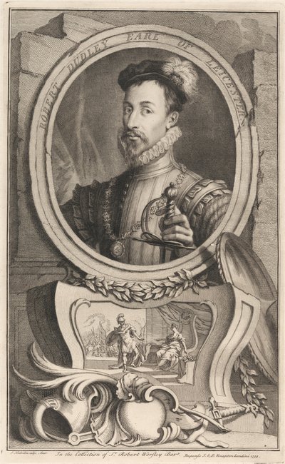 Robert Dudley, hrabia Leicester autorstwa Jacobus Houbraken