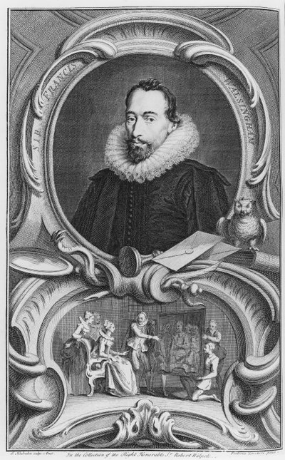Sir Francis Walsingham, 1738 autorstwa Jacobus Houbraken