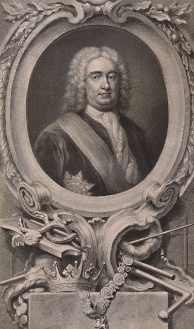 Sir Robert Walpole, angielski mąż stanu i premier, c1746 1894 autorstwa Jacobus Houbraken