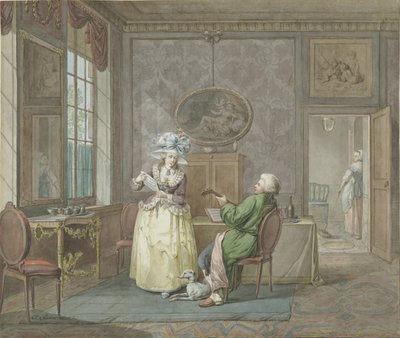 Muzyczna para we wnętrzu autorstwa Jacobus Johannes Lauwers