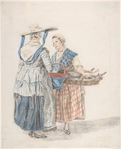 Dwie kobiety targowe, 1789. autorstwa Jacobus Perkois