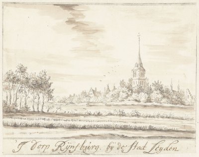 Wieś Rijnsburg autorstwa Jacobus Stellingwerff