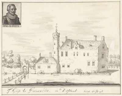 Zamek Groenevelt w Delfland autorstwa Jacobus Stellingwerff