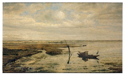 Marsh niedaleko Putte (olej na desce) autorstwa Jacobus Vrel or Frel