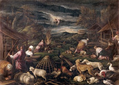 Noe po potopie. Obraz Jacopo da Ponte, zwany Jacopo Bassano (1515-1592) autorstwa Jacopo Bassano