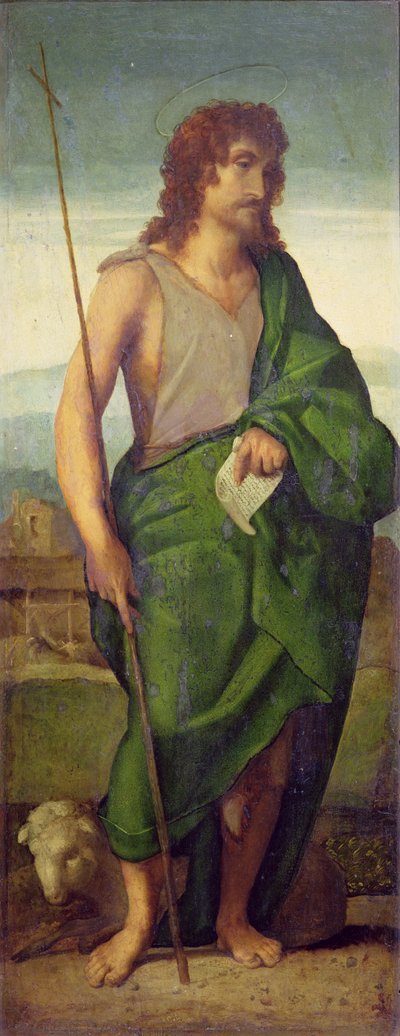 Święty Jan Chrzciciel (olej na panelu) autorstwa Jacopo (c.1480-1528) Palma
