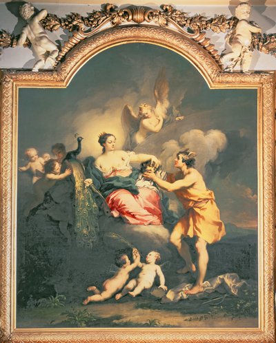 Juno otrzymuje głowę Argusa (olej) autorstwa Jacopo Amigoni