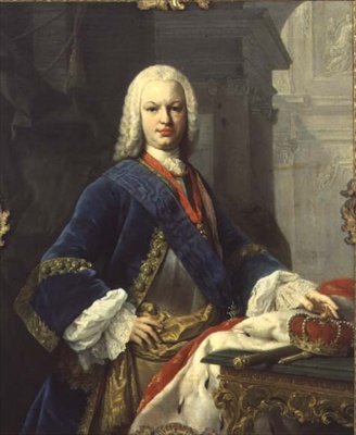 Portret Ferdynanda IV, króla Hiszpanii (1711-59) (olej na płótnie) autorstwa Jacopo Amigoni