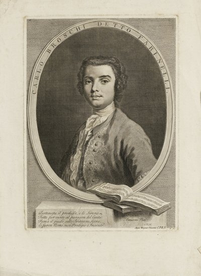 Portret piosenkarza Farinelli Carlo Broschi 1705-1782, 1735 autorstwa Jacopo Amigoni