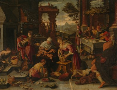Łazarz i bogacz autorstwa Jacopo Bassano (copy after)