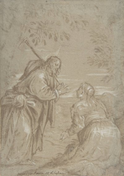 Chrystus ukazujący się św. Marii Magdalenie Noli Me Tangere, ca. 1560. autorstwa Jacopo Bassano.