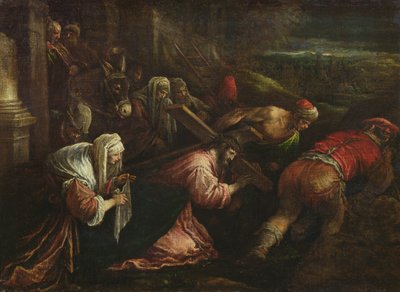 Chrystus niosący krzyż, ok. 1570-80 autorstwa Jacopo Bassano