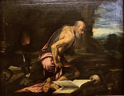 Pokutujący święty Hieronim autorstwa Jacopo Bassano