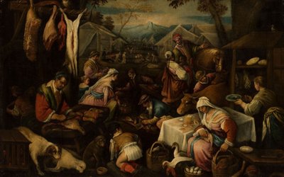 Scena targowa autorstwa Jacopo Bassano