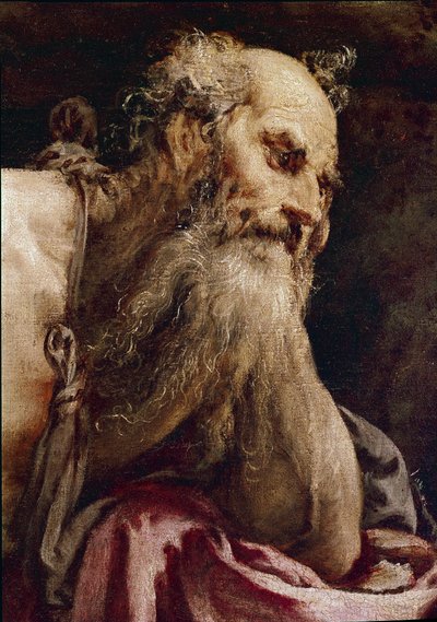 Święty Hieronim w medytacji autorstwa Jacopo Bassano