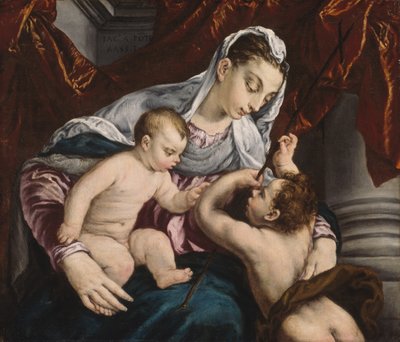 Dziewica z Dzieciątkiem z młodym św. Janem Chrzcicielem autorstwa Jacopo Bassano