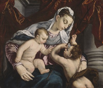 Dziewica z Dzieciątkiem z młodym św. Janem Chrzcicielem, 1560/65 autorstwa Jacopo Bassano