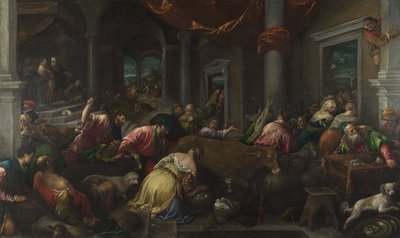 Oczyszczenie świątyni autorstwa Jacopo Bassano and workshop