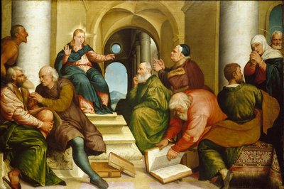 Chrystus wśród lekarzy, 1539 autorstwa Jacopo Bassano il vecchio