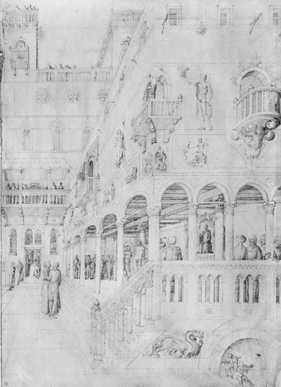 Biczowanie, z Albumu rysunków Jacopo Belliniego (pióro i tusz na welinie) autorstwa Jacopo Bellini