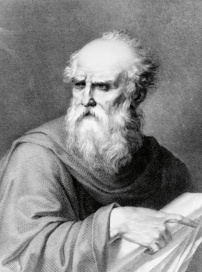 Portret Marka Witruwiusza Pollio zwanego Witruwiuszem (I wiek pne), rzymskiego architekta i pisarza, rycina Jacopo Bernardi na podstawie rysunku Vincenzo Raya autorstwa Jacopo Bernardi