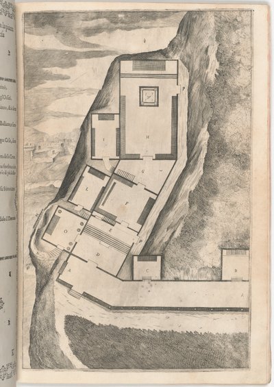 Plan pomieszczeń i kościoła Klasztoru Najświętszego [tab. K] autorstwa Jacopo Ligozzi