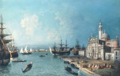 Widok na Bacino di S.Marco; na pierwszym planie S.Giorgio autorstwa Jacopo Marieschi