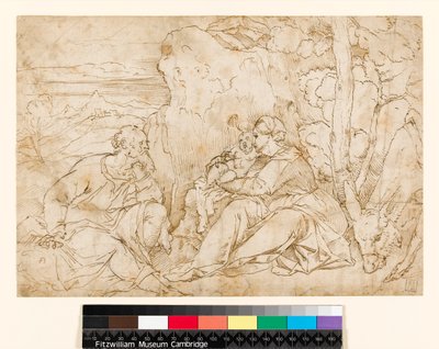 Reszta w locie do Egiptu, 1400-1499 autorstwa Jacopo Palma