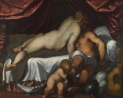 Mars i Wenus, ok. 1590 autorstwa Jacopo Palma il Giovane the Younger