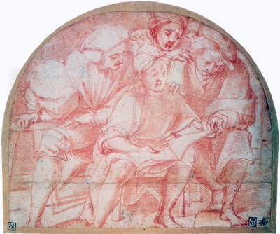 Czterech dworzan, c1514-1557 autorstwa Jacopo Pontormo