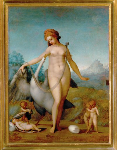 Leda i łabędź autorstwa Jacopo Pontormo