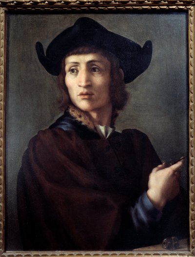 Portret jubilera. Obraz Jacopo (Iacopo) Carrucci dit il Pontormo (Pontormo) (1494-1556) autorstwa Jacopo Pontormo