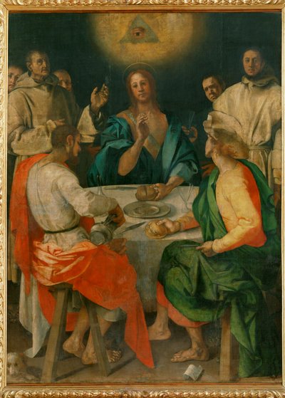 Wieczerza w Emaus (obraz na płótnie) autorstwa Jacopo Pontormo