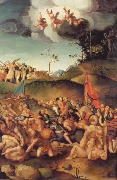 Męczeństwo dziesięciu tysięcy, 1529-30 (panel) autorstwa Jacopo Pontormo
