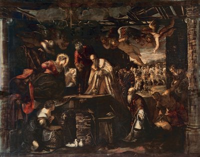 Adoracja Trzech Króli autorstwa Jacopo Robusti Tintoretto