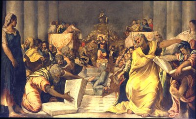 Chrystus wśród lekarzy autorstwa Jacopo Robusti Tintoretto
