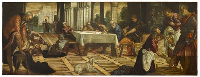 Chrystus umywa stopy swoim uczniom, ok. 1930 1545-55 autorstwa Jacopo Robusti Tintoretto