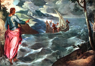 Chrystus nad Morzem Galilejskim, c1575-1580, 1925. autorstwa Jacopo Robusti Tintoretto
