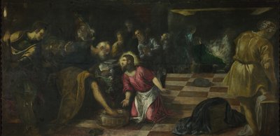 Chrystus umywający stopy uczniom, ca. 1575 autorstwa Jacopo Robusti Tintoretto