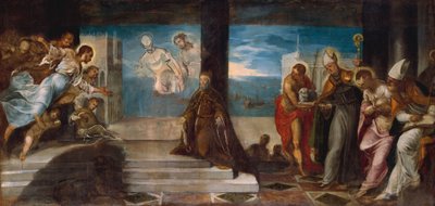 Doge Alvise Mocenigo przedstawiony Odkupicielowi, ok. 1577 r. autorstwa Jacopo Robusti Tintoretto
