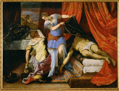 Judyta i Holofernes (olej na płótnie) autorstwa Jacopo Robusti Tintoretto
