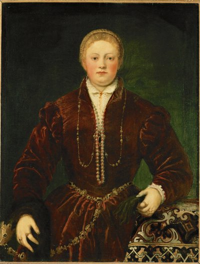 Portret młodej damy (obraz na płótnie) autorstwa Jacopo Robusti Tintoretto