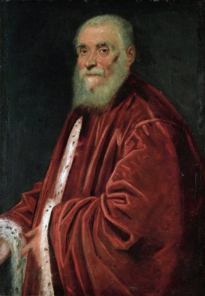 Portret senatora Marco Grimaniego (1494-1544), autorstwa Tintoretta, Jacopo (1518-1594). olej na płótnie, ok. 1580. Wymiar : 96x60 cm. Muzeum Historii Sztuki, Wiedeń autorstwa Jacopo Robusti Tintoretto
