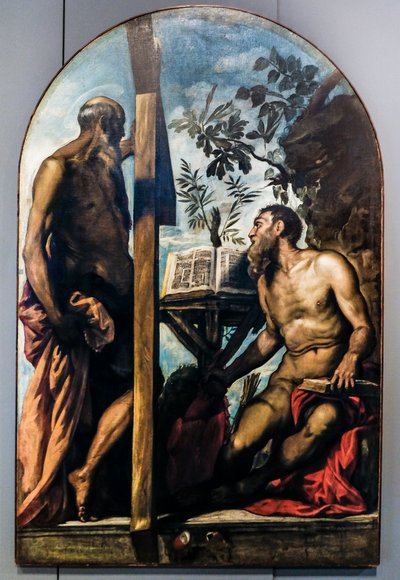 Święty Andrzej i Święty Hieronim, ok. 1551-52 (olej na płótnie) autorstwa Jacopo Robusti Tintoretto