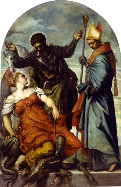 Św. Ludwik z Tuluzy i Św. Jerzy, 1552. autorstwa Jacopo Robusti Tintoretto