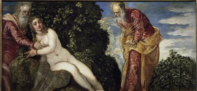 Suzanne i starsi - olej na płótnie, ok. 1555 autorstwa Jacopo Robusti Tintoretto